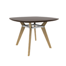 Rang 42" x 30" Squircle Cafe Table Solid Wood Legs Steel Apron HPL Top with Knife Edge