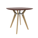 Rang 42" x 42" Squircle Bar Table Solid Wood Legs Steel Apron HPL Top with Knife Edge