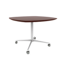 Vaux 42" Squircle Cafe Table HPL Top with Knife Edge Casters 30"H