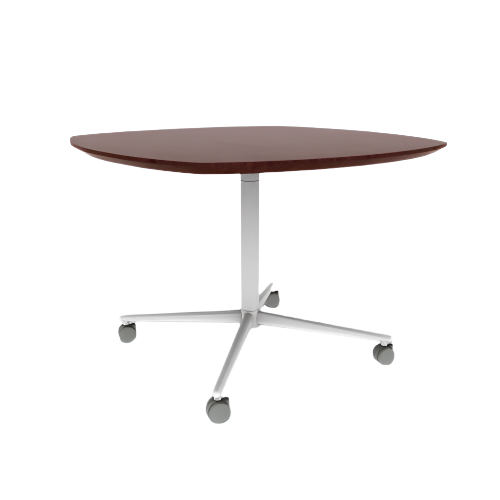 Vaux 42" Squircle Cafe Table HPL Top with Knife Edge Casters 30"H