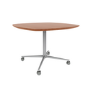 Vaux 42" Squircle Cafe Table HPL Top with Knife Edge Casters 30"H