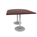 Proof 48" x 60" Horseshoe Pedestal Counter Table with  Round Base Pair HPL Top