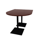 Proof 48" x 60" Horseshoe Pedestal Counter Table with Square Steel Base Pair HPL Top