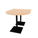 Proof 48" x 60" Horseshoe Pedestal Counter Table with Square Steel Base Pair HPL Top