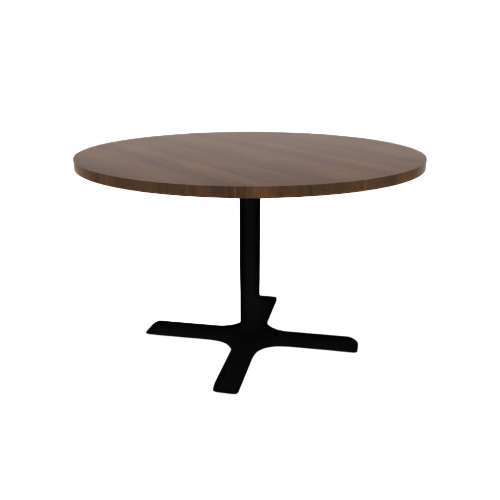 Proof 48" Dia Round Pedestal Cafe Table with Cast Iron Round Base HPL Top