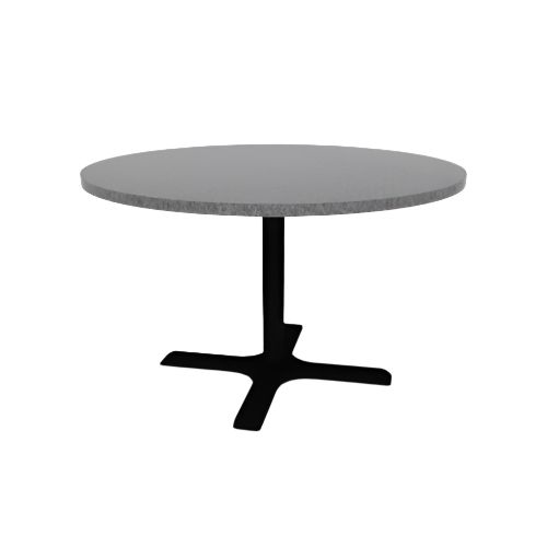 Proof 48" Dia Round Pedestal Cafe Table with Cast Iron Round Base HPL Top