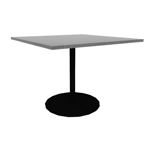 Proof 48" Square Pedestal Counter Table with  Round Base HPL Top