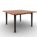 Voodoo 48" Rounded Square Cafe Table HPL Top with Matching 3MM PVC Square Edge