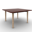 Voodoo 48" Rounded Square Cafe Table HPL Top with Matching 3MM PVC Square Edge