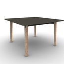 Voodoo 48" Rounded Square Cafe Table HPL Top with Matching 3MM PVC  Knife Edge