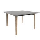 Voodoo 48" Rounded Square Cafe Table HPL Top with Matching 3MM PVC  Knife Edge