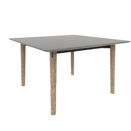 Voodoo 48" Rounded Square Cafe Table HPL Top with Matching 3MM PVC  Knife Edge
