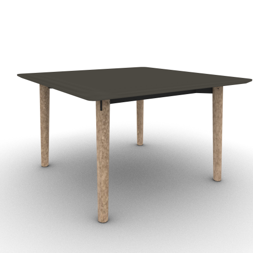 Voodoo 48" Rounded Square Cafe Table HPL Top with Matching 3MM PVC  Knife Edge