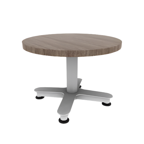 Proof Cast Iron Round Pedestal Table with Arched Base HPL Top