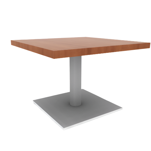 Proof Square Pedestal Table with Square Steel Base HPL Top