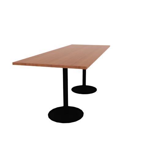 Proof 36" x 96" Rectangle Pedestal Counter Table with Round Base Pair HPL Top