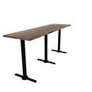 Proof 24" x 84" Rectangle Pedestal Counter Table with Straight T-Legs Set of 3 Solid Wood Top