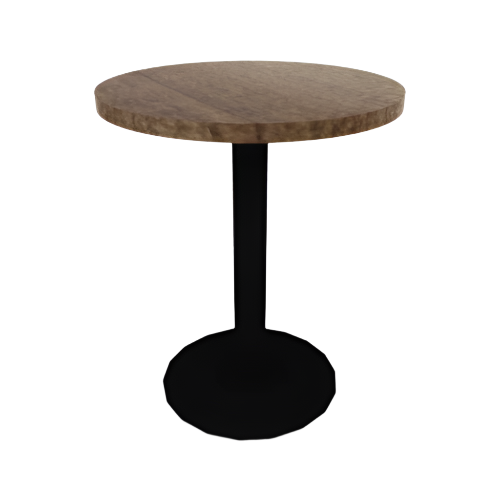 Proof 24" Dia Round Pedestal Cafe Table with Round Base Solid Wood Top