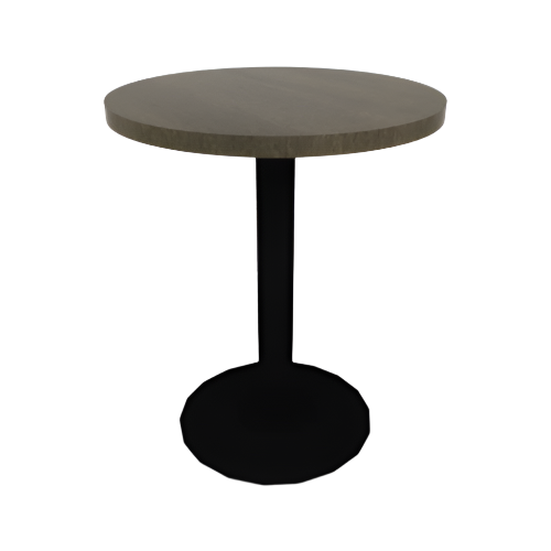 Proof 24" Dia Round Pedestal Cafe Table with Round Base Solid Wood Top