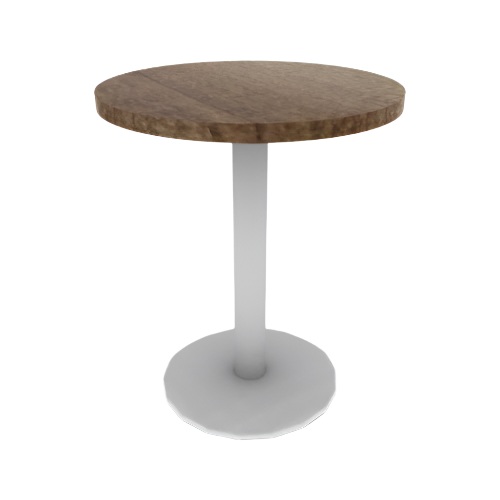 Proof 24" Dia Round Pedestal Cafe Table with Round Base Solid Wood Top