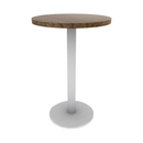 Proof 24" Round Pedestal Counter Table with Cast Iron Round Base Solid Wood Top