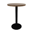 Proof 24" Round Pedestal Counter Table with Cast Iron Round Base Solid Wood Top