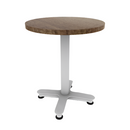 Proof 24" Dia Round Pedestal Cafe Table with Arched Base Solid Wood Top