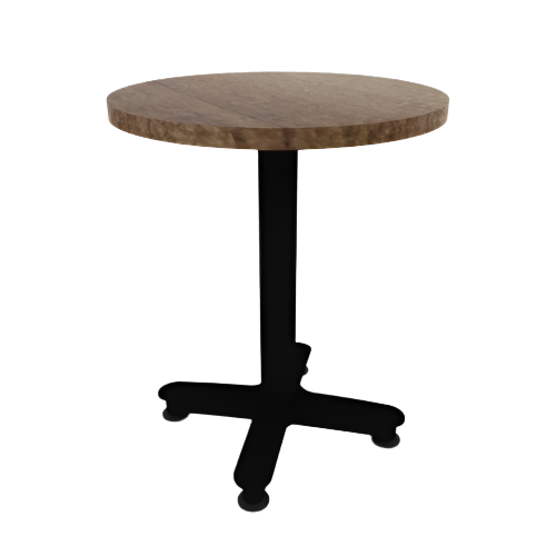 Proof 24" Dia Round Pedestal Cafe Table with Arched Base Solid Wood Top