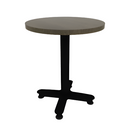 Proof 24" Dia Round Pedestal Cafe Table with Arched Base Solid Wood Top