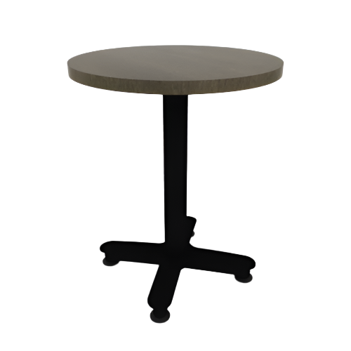 Proof 24" Dia Round Pedestal Cafe Table with Arched Base Solid Wood Top