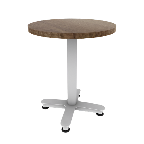 Proof 24" Dia Round Pedestal Cafe Table with Arched Base Solid Wood Top