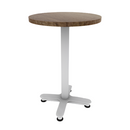 Proof 24" Round Pedestal Counter Table with Arched Base Solid Wood Top