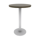 Proof 24" Round Pedestal Counter Table with Round Steel Base Solid Wood Top
