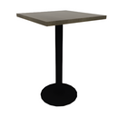 Proof 24" Square Pedestal Counter Table with Round Base Solid Wood Top