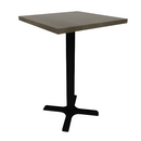 Proof 24" Square Pedestal Counter Table with X-Base Solid Wood Top