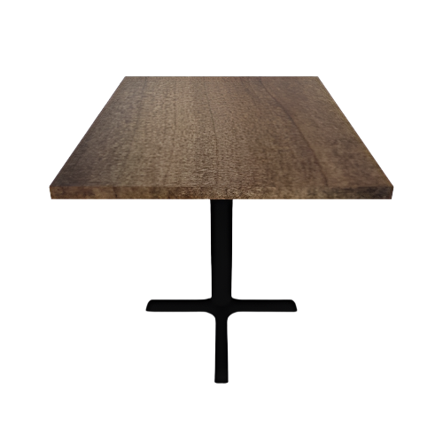 Proof 30" x 42" Rectangle Pedestal Cafe Table with X-Style Base Solid Wood Top