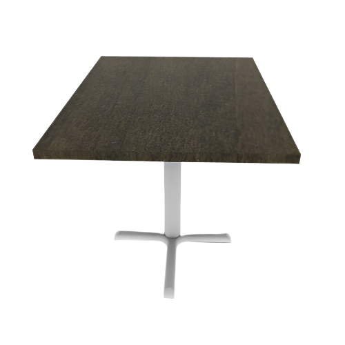 Proof 30" x 42" Rectangle Pedestal Cafe Table with X-Style Base Solid Wood Top