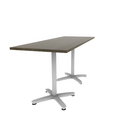 Proof 30" x 84" Rectangle Pedestal Counter Table with Arched Base Pair Solid Wood Top