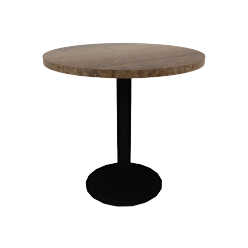 Proof 30" Dia Round Pedestal Cafe Table with Round Base Solid Wood Top