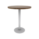 Proof 30" Round Pedestal Counter Table with Round Base Solid Wood Top