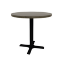 Proof 30" Dia Round Pedestal Cafe Table with X-Base Solid Wood Top