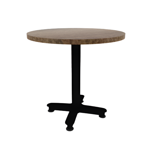 Proof 30" Dia Round Pedestal Cafe Table with Arched Base Solid Wood Top