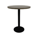 Proof 30" Round Pedestal Counter Table with Round Steel Base Solid Wood Top