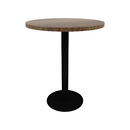 Proof 30" Round Pedestal Counter Table with Round Steel Base Solid Wood Top