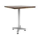 Proof 30" Square Pedestal Counter Table with Arched Base Solid Wood Top