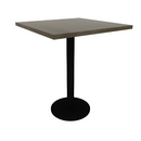 Proof 30" Square Pedestal Counter Table with Round Steel Base Solid Wood Top