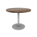 Proof 36" Dia Round Pedestal Cafe Table with Round Base Solid Wood Top
