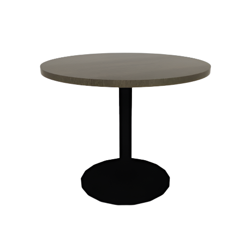 Proof 36" Dia Round Pedestal Cafe Table with Round Base Solid Wood Top