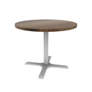Proof 36" Dia Round Pedestal Cafe Table with X-Base Solid Wood Top