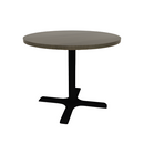 Proof 36" Dia Round Pedestal Cafe Table with X-Base Solid Wood Top